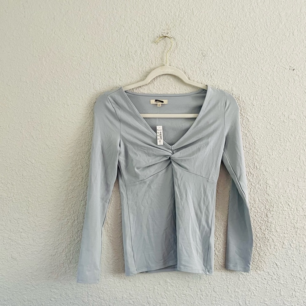 Madewell Twist Front Long Sleeve Tee NWT